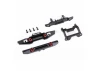 Traxxas Bumper, front (1), rear (1), 6061-T6 aluminium (black-anodised) (assembled with D-rings)/ bumper mounts (front + rear)/ 2.5x8mm BCS (with threadlock) (4) (fits TRX-4M Land Rover Defender)