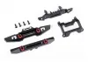 Traxxas Bumper, front (1), rear (1), 6061-T6 aluminium (black-anodised) (assembled with D-rings)/ bumper mounts (front + rear)/ 2.5x8mm BCS (with threadlock) (4) (fits TRX-4M Land Rover Defender)