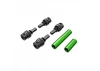 Traxxas Driveshafts, center, female, 6061-T6 aluminium (green-anodised) (front + rear) (for use with 9751 metal center driveshafts)