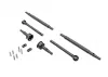 Traxxas Axle Shafts, front and rear (2)/ stub axles, front (2) (hardened steel)