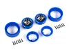 Traxxas Wheels, 1.0, Method Race Wheels 105 Beadlock (satin black chrome with blue beadlock) (2)