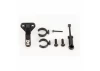Traxxas Trailer hitch (assembled)/ trailer coupler/ 3mm spring pre-load spacers (2)/ 2.5x8mm BCS (2)/ 1.6x10mm BCS (self-tapping) (1)
