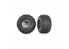Traxxas Tyres + wheels, assembled (chrome 1.2 wheels, Terra Groove 3.0x1.0 tyres) (2)