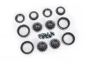 Traxxas Wheels, 1.0, 6061-T6 aluminium (black-anodised) (4)/ 2x8mm BCS (24)