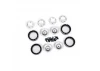 Traxxas Wheels, 1.0, 6061-T6 aluminium (silver-anodised) (4)/ 2x8mm BCS (24)