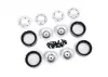 Traxxas Wheels, 1.0, 6061-T6 aluminium (silver-anodised) (4)/ 2x8mm BCS (24)