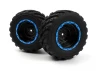 Smyter MT Wheels/Tires Assy (Black/Blue/2pcs)