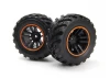 Spryte Wheels/Tires Assembled (Black/Orange)