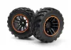 Spryte Wheels/Tires Assembled (Black/Orange)