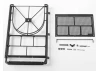 RC4WD Krabs Roof Rack W/Spare Tire Mount For Axial SCX10 II Xj (Black)