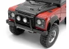 Steel Push Bar Front Bumper W/ Clear Flood Lights for RC4WD Gelande II 2015 Land Rover Defender D90 RC4WD
