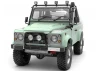Steel Push Bar Front Bumper W/ Clear Flood Lights for RC4WD Gelande II 2015 Land Rover Defender D90 RC4WD