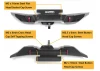 Rook Metal Rear Bumper with Hitch Bar for Traxxas TRX-4 2021 Bronco RC4WD