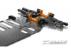 XRay T3 Aluminium Lower Rear Suspension 1 Piece Holder - Orange