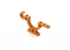 XRay T415 Aluminium Lower Adjustment Bulkhead - Front R / Rear L - Orange