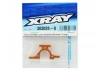 XRay T4 Aluminium Front/Rear Lower Adjustment Bulkhead - Orange