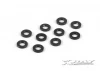 XRay Aluminium Shim 3X6X1.0mm - Black (10)