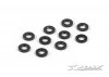 XRay Aluminium Shim 3X6X1.0mm - Black (10)