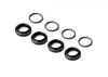 XRay Shock Adj. Nut Aluminium + O-Ring - Black (4) ** CLEARANCE **