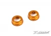 XRay T4 Aluminium Shock Cap-Nut With Vent Hole - Orange (2)
