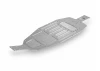 XRay XB2 Aluminium Chassis - 2.0mm - Extra-Short - Rear Wide - Swiss 7075 T6