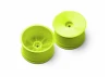 XRay 1:10 Buggy Rear Wheels - 12mm Hex Aerodisk - Yellow - Hard (2)