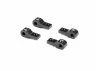 XRay Aluminium Lower 2 Piece Front Suspension Holder 2mm - Black (4)
