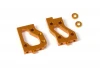 XRay Aluminium Radio Plate Mounts (L+R) - Swiss 7075 T6 - Orange