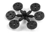 XRay 4-Hole Composite Shock Piston Set - Straight - Wide (2)