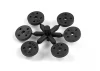XRay 4-Hole Composite Shock Piston Set - Straight - Wide (2)