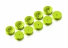 XRay 1:10 Buggy 4WD Front Wheels - 12mm Hex Aerodisk - Yellow - Hard (10 Pack)