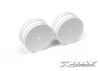 XRay XB4 Front Wheels - White Aerodisk - 14mm Hex (2)