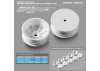XRay 4WD Front Wheel Aerodisk With 12mm Hex Ifmar - White (2)