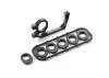 XRay X1 Aluminium Rear Bulkhead - Left + Ride Height Adjusters