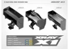 XRay X1 Composite Rear Wing - Lightweight + Wide - Black