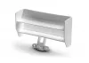 XRay X1 Composite Rear Wing - Lightweight + Wide - White