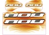 XRay XB808 Wing Sticker - Die-Cut - White