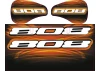 XRay XB808 Wing Sticker - Die-Cut - Black