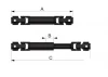 RC4WD Scale Steel Punisher Shaft V2 (75mm - 95mm / 2.95 - 3.74 ) RC4WD