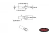 RC4WD M3 Medium Straight Plastic Rod End (20x)