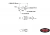 RC4WD M3 Short Bent Plastic Rod End (20x)