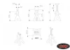 RC4WD Chubby Mini 3 TON Scale Jack Stands