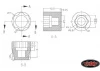 RC4WD Mickey Thompson Metal Series 1:10 Wheel Center Caps (2)