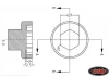 RC4WD Installation Tool for Mickey Thompson Metal Series 1:10 Wheel Center Caps