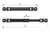 RC4WD Scale Steel Punisher Shaft V2 (100mm - 130mm / 3.94 - 5.12 ) RC4WD