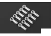 RC4WD M3 Medium Straight Aluminium Rod Ends (Silver) (10) RC4WD