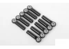 M3/M4 Long Straight Aluminium Rod Ends (Black) (10)