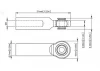 M3/M4 Long Straight Aluminium Rod Ends (Black) (10)