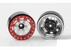 RC4WD TRO 1.7 Stamped Steel Beadlock Wheels (Red/Chrome)