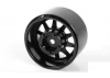Deep Dish Wagon 1.55 Stamped Steel Beadlock Wheels (Black) (4)